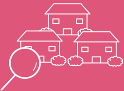 3-houses-and-magnifying-glass-pink-image