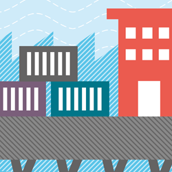 An illustration of the sea and boat